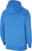 The back view of a blue hooded sweatshirt. Náhľad obrázku produktu