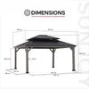 Sunjoy Zedernholz Gazebo / Pavillon 4x4 RYSY - 390cm x Produktbild-Vorschau 7