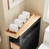 SoBuy Mobiletto portarotolo con ruote mobili Nero e legno Anteprima dell’immagine prodotto 11