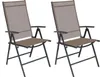 2er Garten Klappstuhl Gartenstuhl Textilen Anthrazit Schokobraun 7 Pos Produktbild-Vorschau