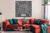 MuchoWow® Poster Mailand - Stadtplan - Blau - Karte 100x100 Produktbild-Vorschau 2