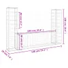 vidaXL Gabionenkorb U-Form mit 2 Säulen Eisen 140x20x100 cm Produktbild-Vorschau 7