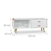Relaxdays Sideboard abgerundet mit 2 Schubladen, langes Produktbild-Vorschau 4