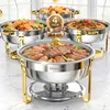 Sada 4 kusů ohřívacích mís WARMOUNTS, zlatá, 6 QT, nerezová Náhled obrázku produktu 1