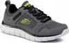 A single gray Skechers sneaker is shown from a side angle against a white background. Náhled obrázku produktu