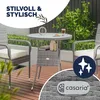 CASARIA® Gartentisch Polyrattan Wetterfest Rund Klein 60cm Produktbild-Vorschau 4