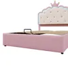 Lit plateforme pour enfant, design princesse avec couronne, Voir les images du produit 11