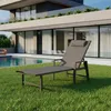 A modern house with a swimming pool and a lounge chair on the lawn. Náhled obrázku produktu