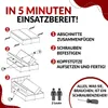 An instructional diagram showing how to assemble a bed frame. Produktbild-Vorschau