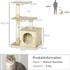 Pawhut PawHut Arbre à chat en sisal avec jouets pour chats Voir les images du produit 3