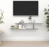 vidaXL TV nástenná polica Grey Sonoma 125x18x23 cm Drevo Náhľad obrázku produktu 2