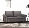 Design 2-Sitzer-Sofa Grau 120 cm Kunstleder, Schlafsofas Produktbild-Vorschau 1