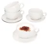 4er Set CREME Cappuccinotassen 200ml mit Untertassen Produktbild-Vorschau 1