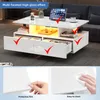 OKWISH Table Basse - Design Moderne avec 2 Tiroirs et Voir les images du produit 6