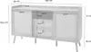 Sideboard mit 2 Türen und 2 Schubladen, mit Rattanfronten, Produktbild-Vorschau 10