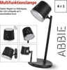 LED Schreibtischlampe ABBIE wiederaufladbar, schwarz Productafbeelding-voorbeeld