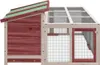 vidaXL Kaninchenstall Mokka 144x123x67,5 cm Massivholz Produktbild-Vorschau 5