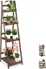 Relaxdays Blumentreppe, 4-stufig, Blumenleiter Holz, Produktbild-Vorschau 1