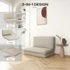 HOMCOM Bodensofa 3-in-1 Klappbar Schlafsofa mit Samtoptik Produktbild-Vorschau 4