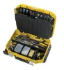 A yellow and black tool case with various tools inside, shown open. Voir les images du produit