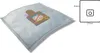 A vacuum cleaner dust bag with dimensions indicated by colored lines and text. Anteprima dell’immagine prodotto