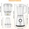 Product dimensions and components of a kitchen appliance. Produktbild-Vorschau