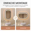 Badspiegel LED Oval 50 x 80 cm mit Beleuchtung - dimmbar, Produktbild-Vorschau 7