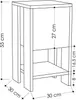 Nachttisch Dkarsdor, Niedrige Kommode, Tisch, Produktbild-Vorschau 3