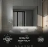 Badspiegel mit LED Beleuchtung 50x60 cm Ivy - Vertikal Produktbild-Vorschau 1