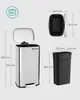 SONGMICS Poubelle à pédale 30L en inox avec couvercle et Voir les images du produit 6