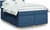Boxspringbett mit Matratze Blau 160x200 cm Stoff Produktbild-Vorschau 2