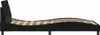 vidaXL Bettgestell "Dover" Schwarz 100x200 cm Stoff Produktbild-Vorschau 5
