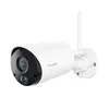 A white Reolink Argus Eco security camera with an antenna is shown against a white background. Produktbild-Vorschau