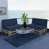 POKAR Cuscini per pallet Cuscini per pallet sfoderabili Anteprima dell’immagine prodotto 3