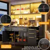 MODFU Hochschrank,Sideboard mit Schubladen und LED Produktbild-Vorschau 5