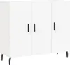 vidaXL Sideboard Blanc 90x34x80 cm Bois composite Voir les images du produit 2