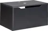 A black bathroom wall-mounted sink cabinet with a drawer opening. Podgląd zdjęcia produktu