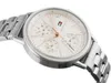 A close-up, angled shot of a Tommy Hilfiger women's watch with a silver band and a white face. Anteprima dell’immagine prodotto