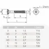 Spanplattenschrauben 4,5 x 60 mm 500 Stück mit I-Stern, Produktbild-Vorschau 2