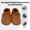 YALION® Baby Krabbelschuhe aus Echtleder, weiche Produktbild-Vorschau 3