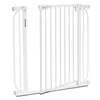 A white metal baby gate is shown against a white background. Náhľad obrázku produktu