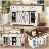 Carrello da cucina MODFU bianco con cinque rotelle, isola Anteprima dell’immagine prodotto 7