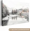 MuchoWow® - Leinwandbilder - Natur - Winter - Bäume - Berge Produktbild-Vorschau 1