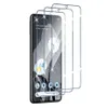 Three screen protectors are layered over a smartphone. Produktbild-Vorschau