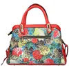 Laura Vita Damen Henkeltasche Umhängetasche Blumen Muster Produktbild-Vorschau 3
