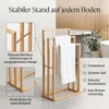 Porte-serviettes en bambou hausleben – 3 barres pour Voir les images du produit 4