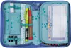 An open pencil case with various stationery items inside. Podgląd zdjęcia produktu