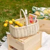 Creative Home Weißer Einkaufskorb Weidenkorb mit Henkel Produktbild-Vorschau 7