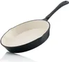 A black cast iron frying pan with a white interior is shown against a white background. Produktbild-Vorschau