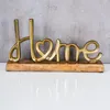Home Aufsteller Schriftzug H17cm Metall Gold Holz Deko Produktbild-Vorschau 3